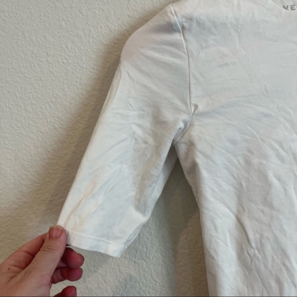 Everlane Supima Cotton Short Sleeve Crew Neck Body Suit White XS - Picture 5 of 9